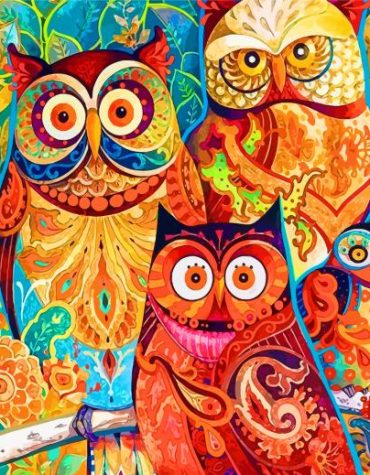 Owls Birds Painting Paint By Numbers
