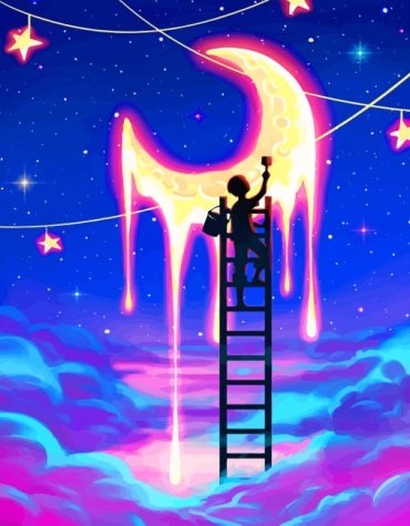 Fantasy Crescent Moon Paint By Numbers