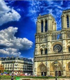 Notre Dame Paris Scene Paint By Numbers