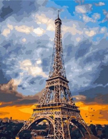 Paris Eiffel Tower Paint By Numbers
