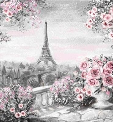 Paris Pink Blooms Paint By Numbers