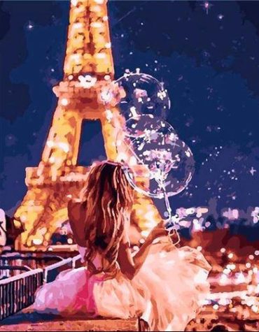 Paris Eiffel Tower Skyline Paint By Numbers