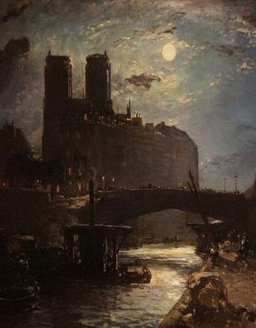 Moonlit Paris Cityscape Paint By Numbers