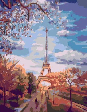 Paris Eiffel Tower Paint By Numbers