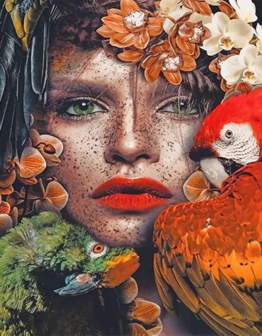 Redhead Parrots Art Paint By Numbers