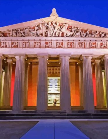 Explore the Iconic Parthenon in Nashville Paint By Numbers