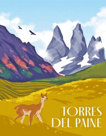 Patagonia Mountain Scenes Paint By Numbers