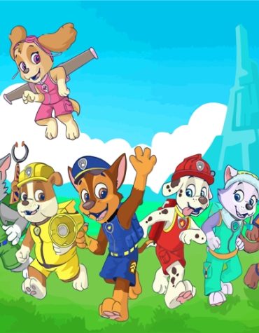 Paw Patrol Puppies Paint By Numbers