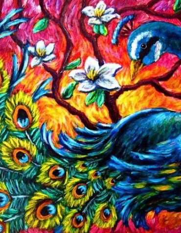 Colorful Peacock Paint By Numbers