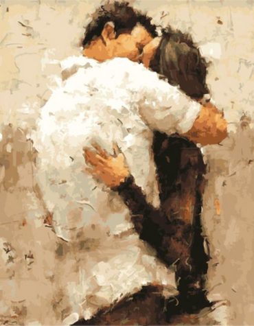 Romantic Couple Embrace Paint By Numbers