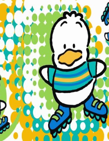 Pekkle the Duck Roller Skating Paint By Numbers