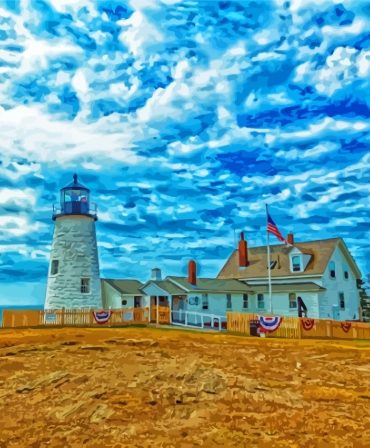 Pemaquid Lighthouse Landmark Paint By Numbers