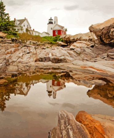 Pemaquid Point Coastal Scenery Paint By Numbers