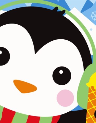 Penguin Enjoying Sweet Treat Paint By Numbers