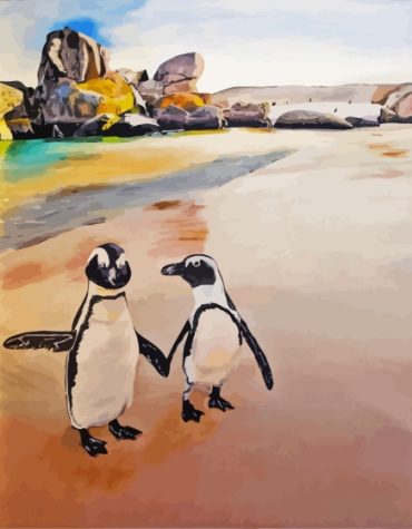 Beach Penguins Paint By Numbers