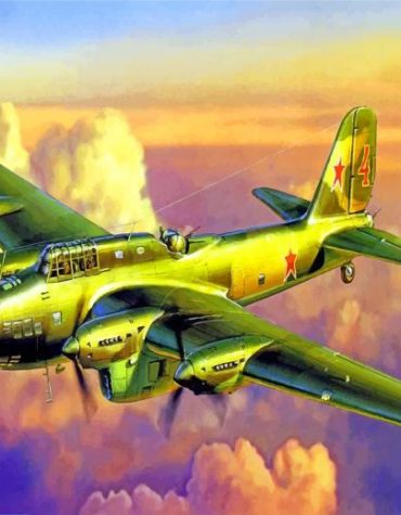 Petlyakov Pe 8 Military Planes Paint By Numbers