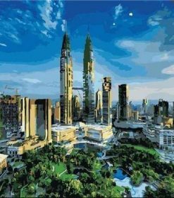 Petronas Towers Cityscape Paint By Numbers