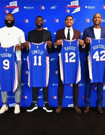 Philadelphia 76ers Basketball Legends Paint By Numbers