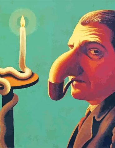 Rene Magritte's Philosophers Lamp Paint By Numbers