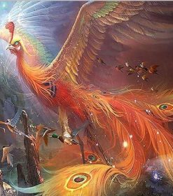 Fiery Phoenix Bird Paint By Numbers