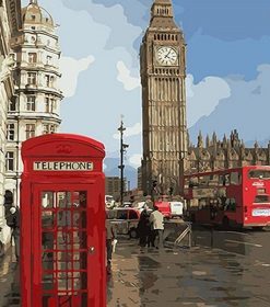 London Phone Booth Paint By Numbers