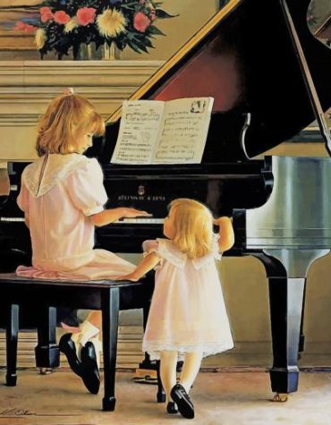 Piano Girls Inspired Paint By Numbers