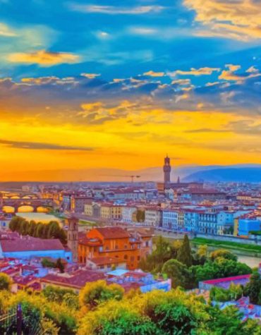 Piazzale Michelangelo Florence Skyline Paint By Numbers