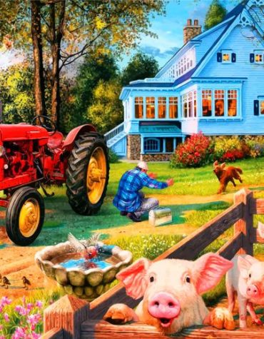 Pigs on the Farm Paint By Numbers