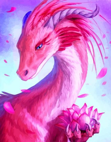 Pink Fantasy Dragon Paint By Numbers