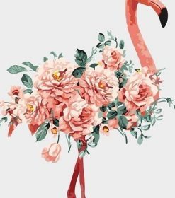 Pink Flamingo Art Birds Paint By Numbers