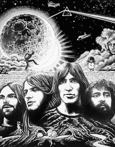 Pink Floyd Black and White Paint By Numbers