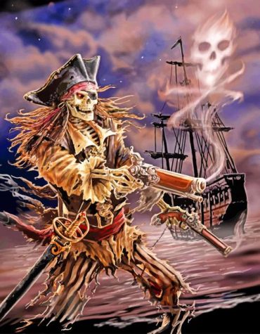 Fantasy Pirate Skull Paint By Numbers