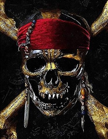 Pirate Skull Painting Paint By Numbers