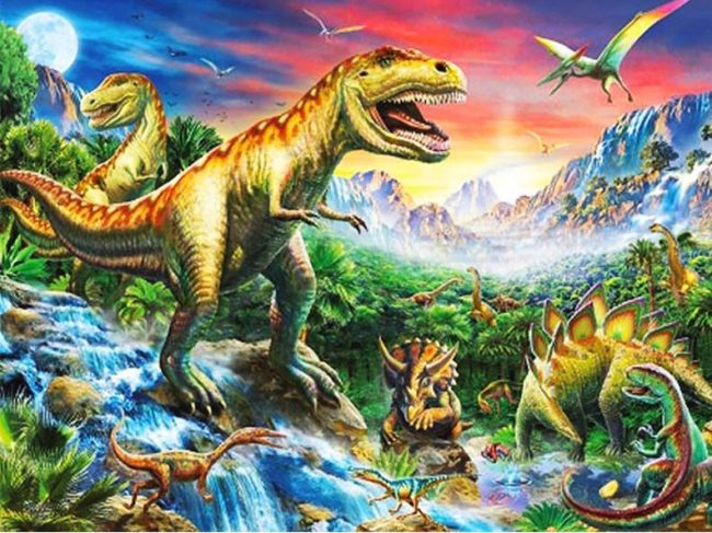 Dinosaurs World Paint By Numbers