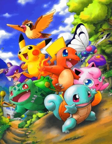 Pokemon Paint By Numbers Featuring Iconic Characters
