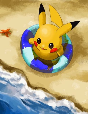 Beach Pikachu Adventure Paint By Numbers