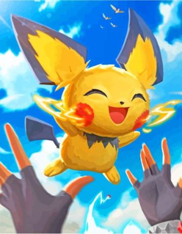 Pokemon Anime Pichu Paint By Numbers