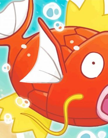 Pokemon Character Pikachu Magikarp Paint By Numbers