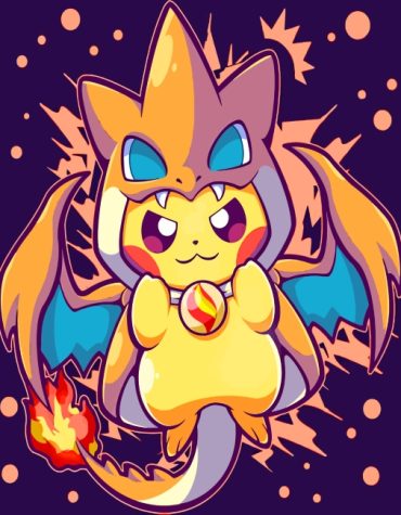 Charizard and Pikachu Adventure Paint By Numbers