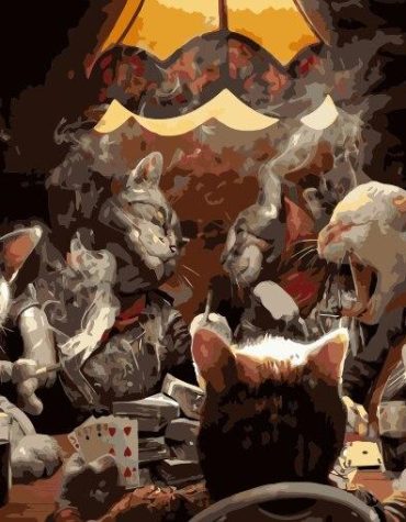 Poker Cat Collection Paint By Numbers