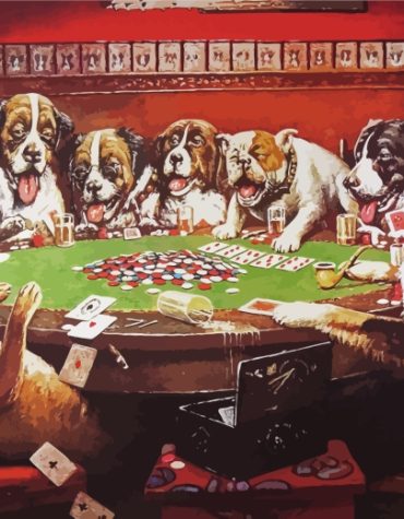 Poker Playing Dogs Paint By Numbers
