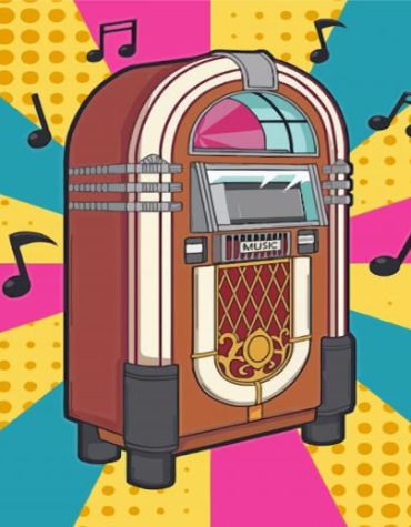 Colorful Jukebox Pop Art Paint By Numbers