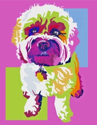 Colorful Cockapoo Dogs Paint By Numbers