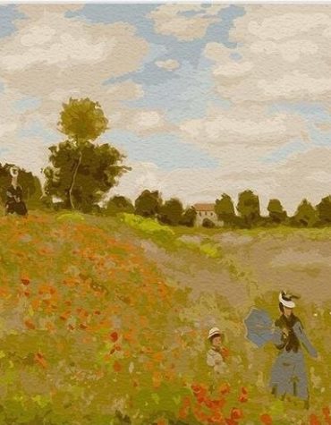 Poppy Field Claude Monet Paint By Numbers
