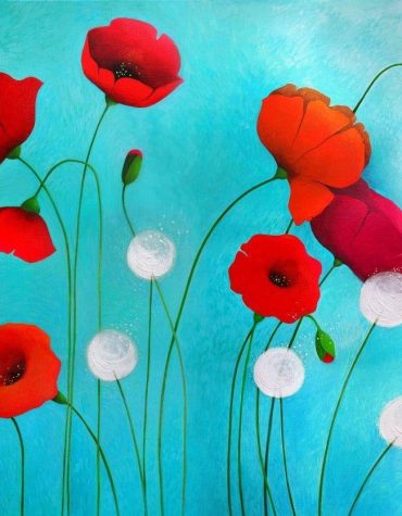 Poppy Red Blooms Paint By Numbers