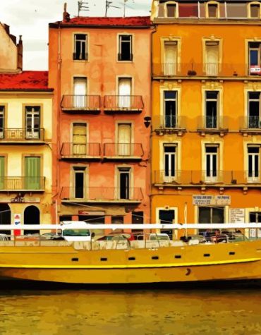 Port Sete France Boats Paint By Numbers