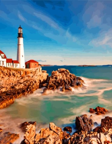 Portland Seaside Light Paint By Numbers