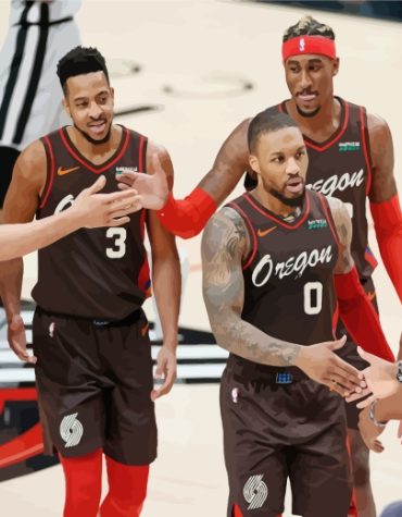 Trail Blazers Basketball Paint By Numbers