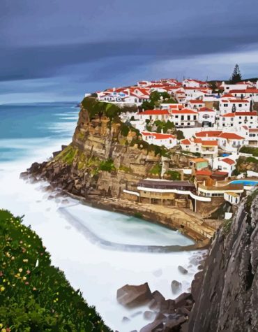 Seaside Azenhas Houses Paint By Numbers