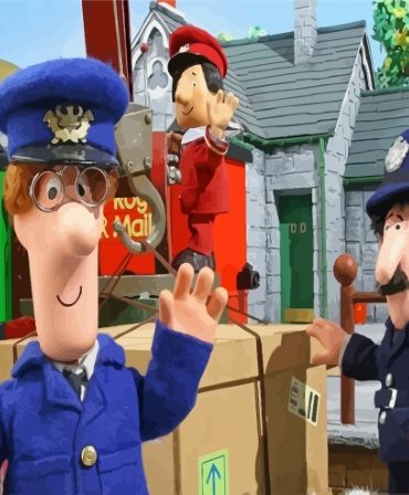 Postman Pat Cartoon Paint By Numbers
